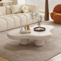 Table basse décorative en forme de nuage blanc ART NEST, de haute qualité, durable, de style européen moderne, en bois massif, démontable, facile à assembler