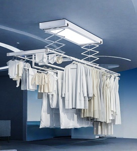 Home balcony remote control lifting intelligent ultra-thin automatic cooling and <b>drying</b> clothes pole electric <b>drying</b> <b>rack</b> - Product Image 1