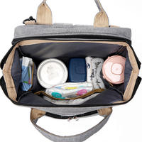 Sac à dos de maternité portable et pliable 2026, grande capacité, multifonctionnel, avec bretelles courbées, respirant, en nylon, fermeture éclair, pour femme