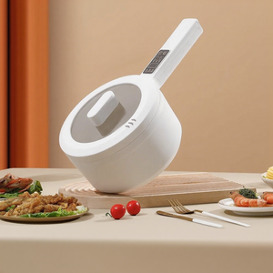 Venta al por mayor 20 cm sartenes sartén multifuncional antiadherente Mini Cocina eléctrica <span class=keywords><strong>olla</strong></span> caliente con mango largo - Product Image 2