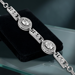 Elegant 925 Sterling <b>Silver</b> Indian Fashion <b>Bracelet</b> with Cubic Zirconia Stylish <b>Bangle</b> - Product Image 1