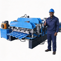 Machine à tuiles de toiture populaire en Afrique, style bambou, pour tuiles émaillées, avec largeur d'entrée de bobine de 1000/1200 mm