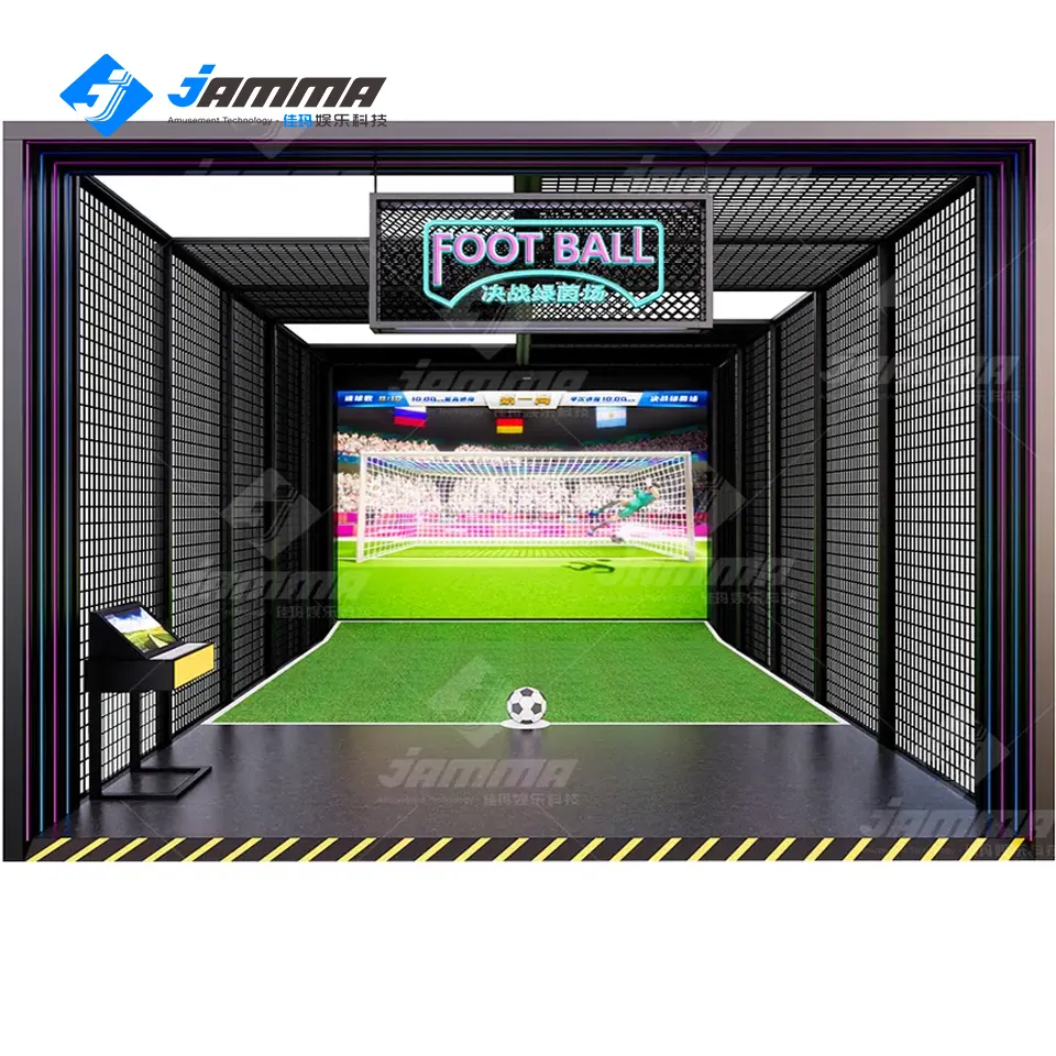 Vivi il futuro del calcio con la tecnologia di realtà aumentata aumenta la simulazione interattiva della realtà dello sport