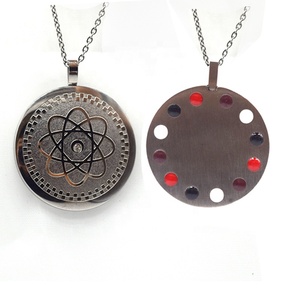 Grande colore argento uomini Nano gioielli di energia salute germanio collana tormalina abete lunga catena ciondolo magnetico in acciaio inossidabile - Product Image 2