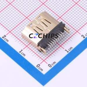 HDMI-GD-129PWB HDMI Connector SMD Connector ( Connector Type: HDMI-A )( Gender: Female )( Total Number of PINs: 19P ) - Product Image 2