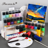 Panwenbo Ensemble de 6 couleurs acryliques régulières 60ml de haute qualité pour la peinture artistique d'artiste professionnel
