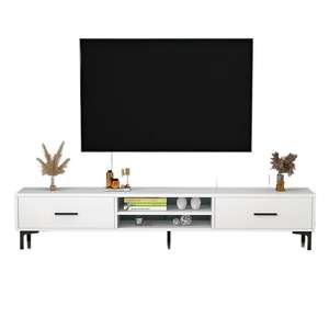 Mueble de TV Moderno y Minimalista para Sala de Estar o Dormitorio, para Apartamentos Pequeños o Grandes, Soporte de TV de Pie, Económico y Fácil de Armar - Product Image 5