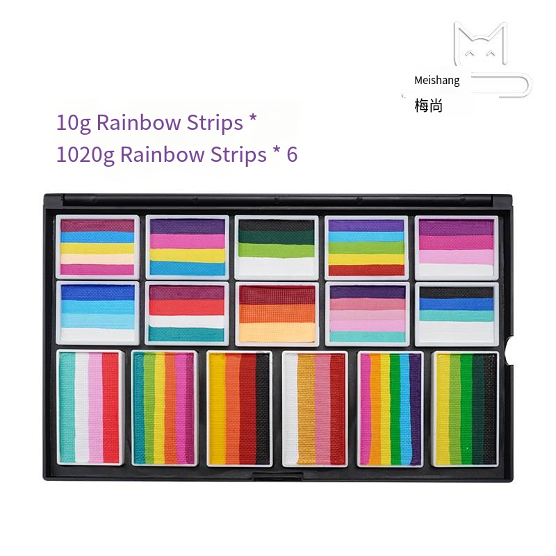 10g bande arc-en-ciel * 10 + 20g couleur de bande arc-en-ciel * 6