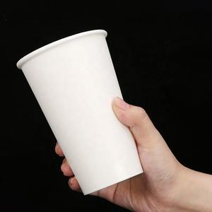Vaso de Papel Desechable para Bebidas Calientes con Tapa, Personalizado con Logotipo, Biodegradable, Ecológico, Reciclable, de Grado Alimenticio, de Pared Simple - Product Image 1