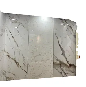 2024 High Glossy 3D Design 2mm 3mm UV PVC Wall Panel PVC Marble Sheet Board For Walls