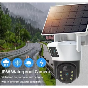 Caméra solaire Ptz V380 4mp 4G à double objectif Caméra Cctv de sécurité à double objectif Caméra 4G de <span class=keywords><strong>surveillance</strong></span> alimentée en extérieur Caméra solaire à double objectif 4G - Product Image 3