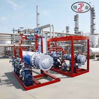 Chauffe-huile électrique antidéflagrant en acier inoxydable certifié IECEX, monté sur skid, 450 kW, système de chauffage indirect pour
