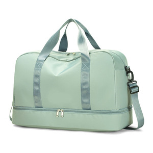 Sac de sport imperméable pour femme grande capacité avec compartiment à chaussures, sac de voyage - Product Image 1