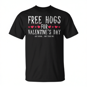 T-shirt sans manches « Valentines Day Free Hugs Just Kidding Tank Top T-Shirt Don't Touch Me » - Produit promotionnel - Product Image 2