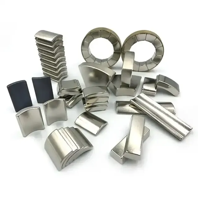 80C to 220C Working Temperature Tile Shape Neodymium Magnet Super Arc Permanent Curved Subwoofer Motor Neo Magnet