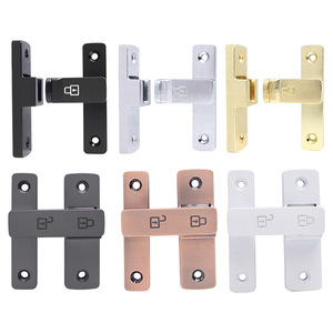 Loquet de porte en alliage de zinc, design minimaliste, installation facile pour porte coulissante de salle de bain intérieure, aucun perçage requis - Product Image 2