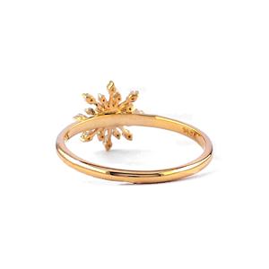 แหวนเพชรเกล็ดหิมะเงินสเตอร์ลิง925ธรรมชาติทำด้วยมือชุบทองเครื่องประดับงานแต่งงานของขวัญวันหยุดสำหรับเธอ - Product Image 4