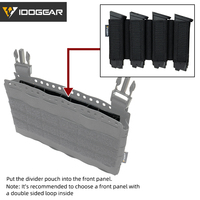 IDOGEAR Quad MP5 / MP7 Porte-chargeur avec attaches à crochet Pochette de chargeur Quad noire pour plate-forme de poitrine MK3 et MK4