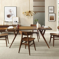 Mesa de comedor rectangular de madera sólida nórdica, muebles modernos para el hogar, nuevo diseño