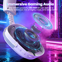 Auriculares Inalámbricos Attack Shark G800 BT 2.4G de Triple Modo con Iluminación RGB para Juegos de Computadora