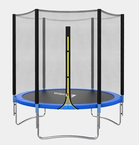 Trampolino da Esterno per Bambini con Scala, Capacità 200kg, Rete di Sicurezza, <span class=keywords><strong>3</strong></span> Gambe a U, Attrezzatura per Esercizi di Salto in Famiglia - Product Image 1