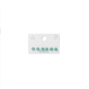 Orecchini Nogu in acciaio inossidabile con perline di cristallo rotonde da 6 mm, set da 12 pezzi, gioielli minimalisti colorati per donna - Product Image 2