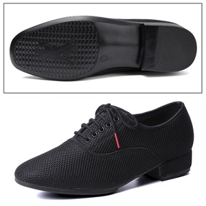 Zapatos de Baile Latino para Hombre con Parte Superior de Microfibra Transpirable, Forro de Algodón, Suela Suave, Suela de Poliuretano/Goma/Camuflaje para Baile - Product Image 4
