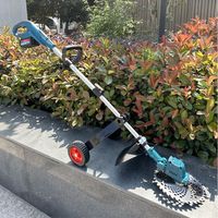Débroussailleuse portative professionnelle de 9 pouces à poignée pliable, haute puissance, pour l'agriculture et la coupe des herbes