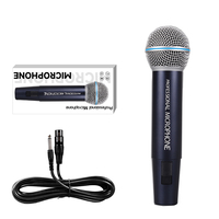 Microphone à condensateur filaire professionnel AIDI en métal avec connecteur XLR pour discours et chant - Voix claire de haute qualité