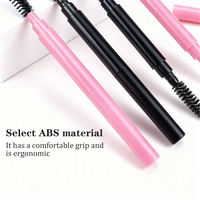 Kuas Makeup Mata Profesional HMU Dua Sisi dengan Bulu Sintetis dan Gagang ABS - Kuas Pensil Alis & Eyeliner Berkualitas Tinggi