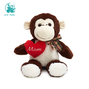 Regalos de animales de peluche suaves para el Día de la madre feliz algodón PP relleno de corazón rojo para celebraciones de cumpleaños - Product Image 3