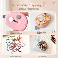 Porte-clés décoratifs magnétiques en résine époxy, forme irrégulière, mignons, créatifs, multifonctionnels, style dessin animé, vente en gros