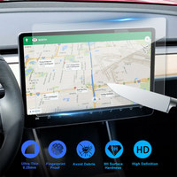 Protecteur en verre trempé de voiture, contrôle central, protection d'écran tactile, accessoires de décoration pour Tesla modèle 3