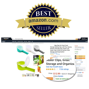 Beeman – sac <span class=keywords><strong>de</strong></span> rangement en plastique Pour collation, Clip <span class=keywords><strong>de</strong></span> scellage Pour nourriture - Product Image 2