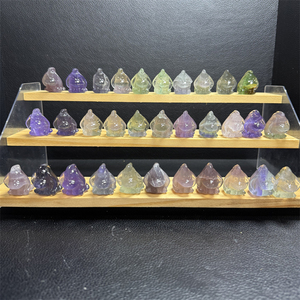 Prix d'usine Artisanat énergétique en pierres précieuses naturelles pour la guérison spirituelle, Fluorite multi-matériaux motif animal Eeyore pour la décoration - Product Image 5
