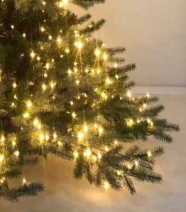 <span class=keywords><strong>Sapin</strong></span> de Noël pré-éclairé personnalisé de 4 à 10 pieds avec lumières LED blanc chaud, design réaliste, support en métal - Product Image 4