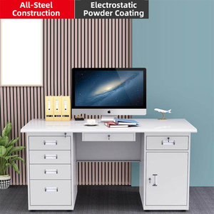 <span class=keywords><strong>Bureau</strong></span> d'écriture en acier durable avec revêtement en poudre, tiroirs <span class=keywords><strong>multi</strong></span>-rangements pour étudiants et adultes - Product Image 1