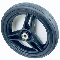 Poussette pour bébé Nobby 9 pouces avec roues avant et arrière à roulements à billes, certifiée REACH ROHS, pneus en mousse PU en plastique durable