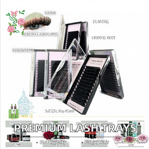 Vente en gros Premium velours coréen PBT cachemire plateaux d'extension de cils Logo personnalisé vendeur de cils individuels avec CC/DD Curl - Product Image 2