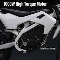 Moto tout-terrain électrique transfrontalière européenne et américaine 48V 1000W, vitesse 80 km/h, grande autonomie, batterie lithium, Dirt Bike tout-terrain