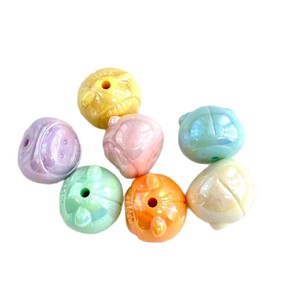 Perles de dessin animé mignonnes en acrylique, revêtement UV, couleurs mélangées, 20 pièces, pour chaîne de téléphone, accessoires de bijoux, artisanat DIY pour filles - Product Image 1
