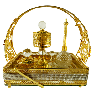 Juego de quemador de incienso de cerámica de Metal árabe 642009 Eid Mubarak Ramadán y decoración Eid suministros para fiestas <span class=keywords><strong>PartyMaker</strong></span> - Product Image 2