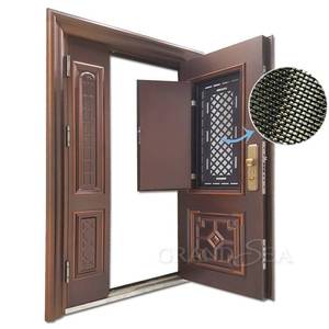 Puerta de Acero de Gran Tamaño, Diseño Contemporáneo, Personalizada para el Hogar, <span class=keywords><strong>Puertas</strong></span> Metálicas de Seguridad para Casa - Product Image 3