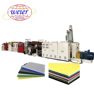 Pp Holle Grid Gegolfd Sheet Making Machine Voedsel Pakket Plastic Container Doos Extruders Machine Lijn