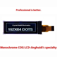 Jinghuidi LCM fabricant 19264 SPI COG Module 1.8 pouces écran Vertical noir blanc affichage FSTN LCD LED rétro-éclairage 192x64