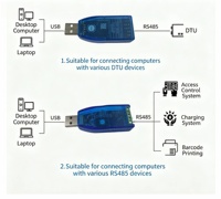 Konverter Serial USB Ke RS485 RS422 Industri Terisolasi CH340G Perlindungan TVS Setengah Dupleks Dua Arah Lightning U485