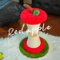 Griffoir pour chat en forme de pomme, petit arbre à chat vertical avec sisal, jouet pour chat peu encombrant