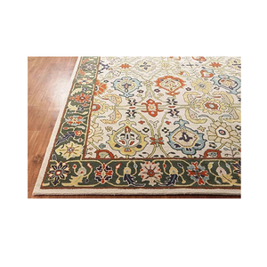 Luxury Modern Floral Wool Hand <b>Tufted</b> <b>Rug</b> Handmade Non-Slip Washable Customizable Size & Design India - Product Image 2