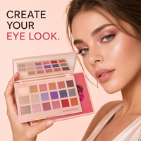 Palette de fards à paupières mats et scintillants 18 couleurs, longue tenue, marque privée pour le maquillage quotidien, produit de beauté personnalisé de haute qualité