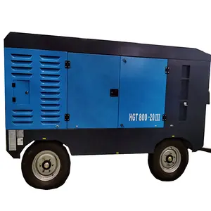 Compressore d'aria a vite diesel portatile 194kw 20bar compressore d'aria a vite ad alta pressione per perforazione di pozzi d'acqua